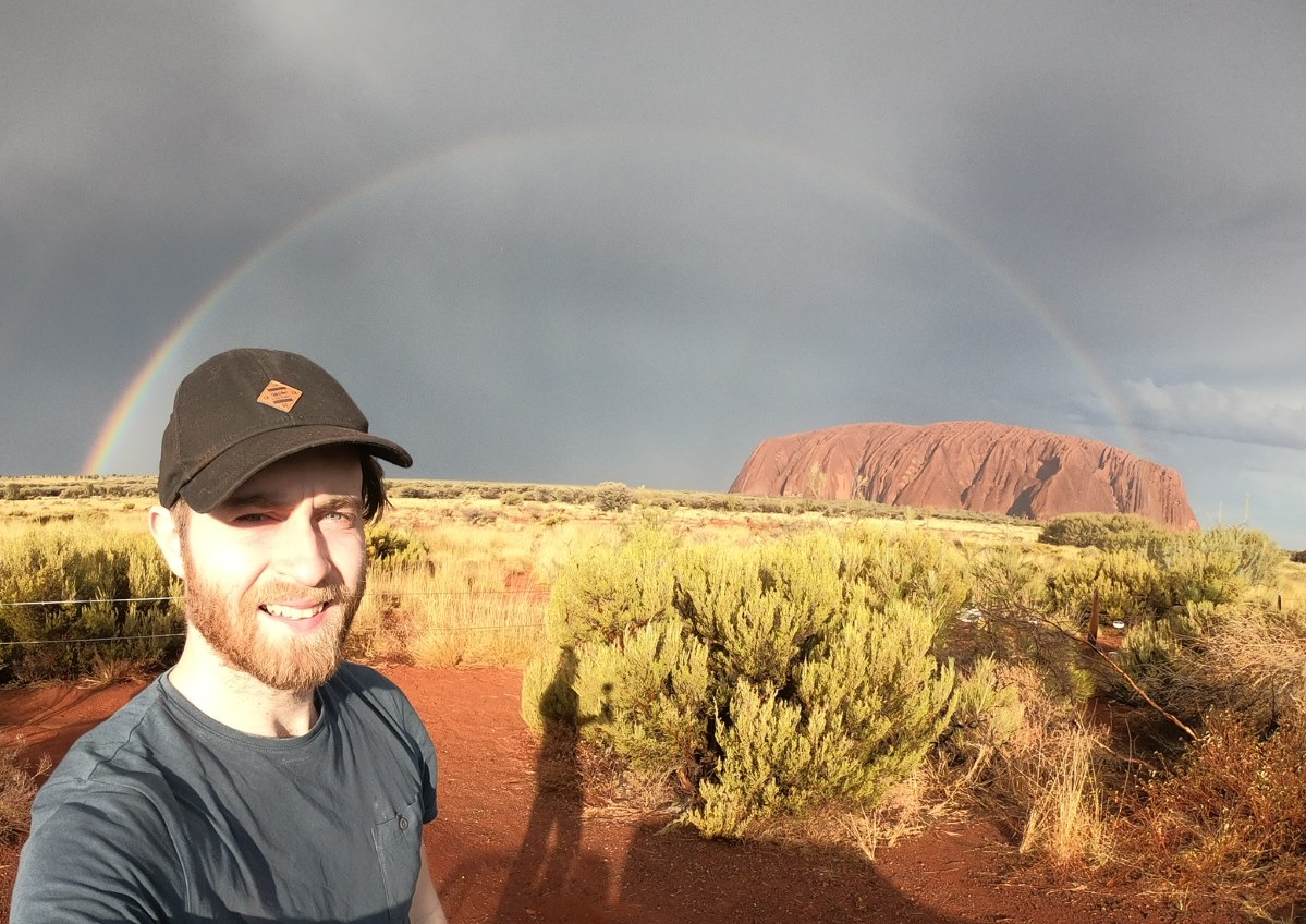 Rainbow over Uluru. Image: Clive Fraser
